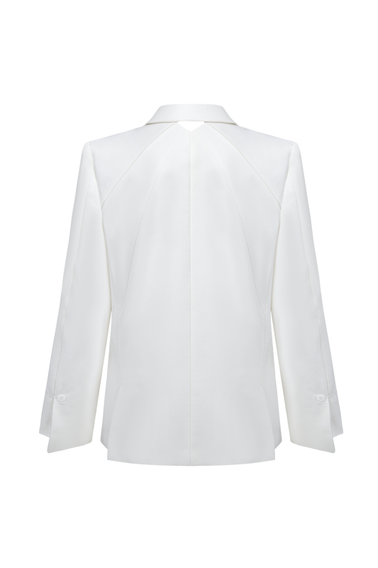 Origami Notched Lapel Men's suit (White)