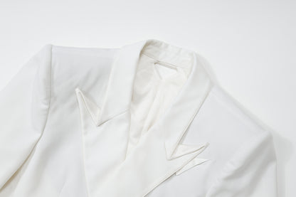 Origami Notched Lapel Men's suit (White)