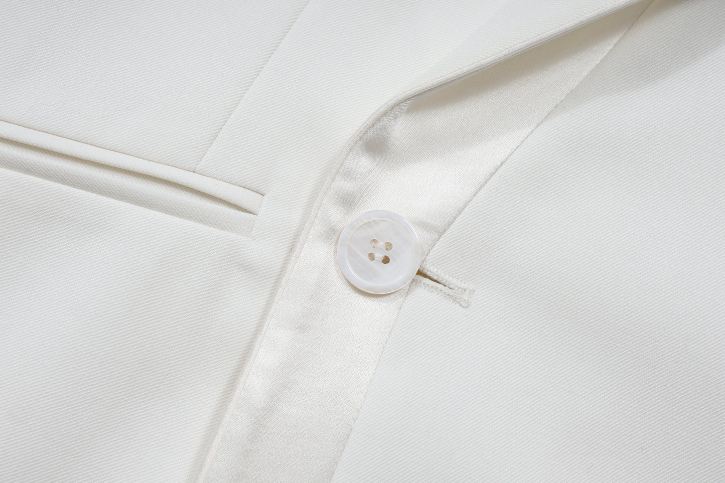 Origami Notched Lapel Men's suit (White)