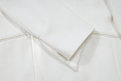 Origami Notched Lapel Men's suit (White)