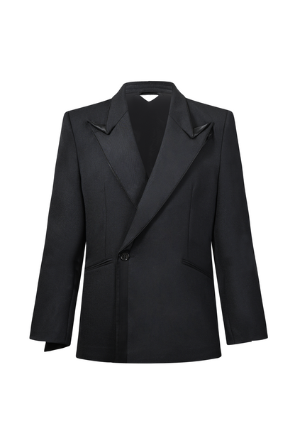 Origami Notched Lapel Men's suit (Black)