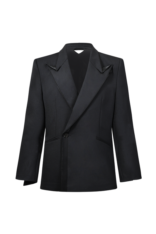 Origami Notched Lapel Men's suit (Black)