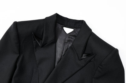 Origami Notched Lapel Men's suit (Black)