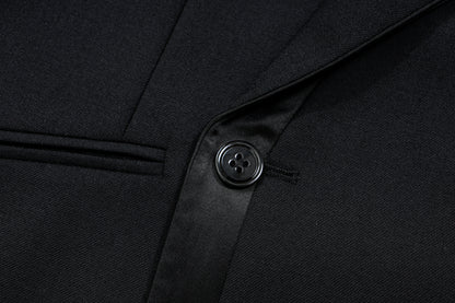Origami Notched Lapel Men's suit (Black)
