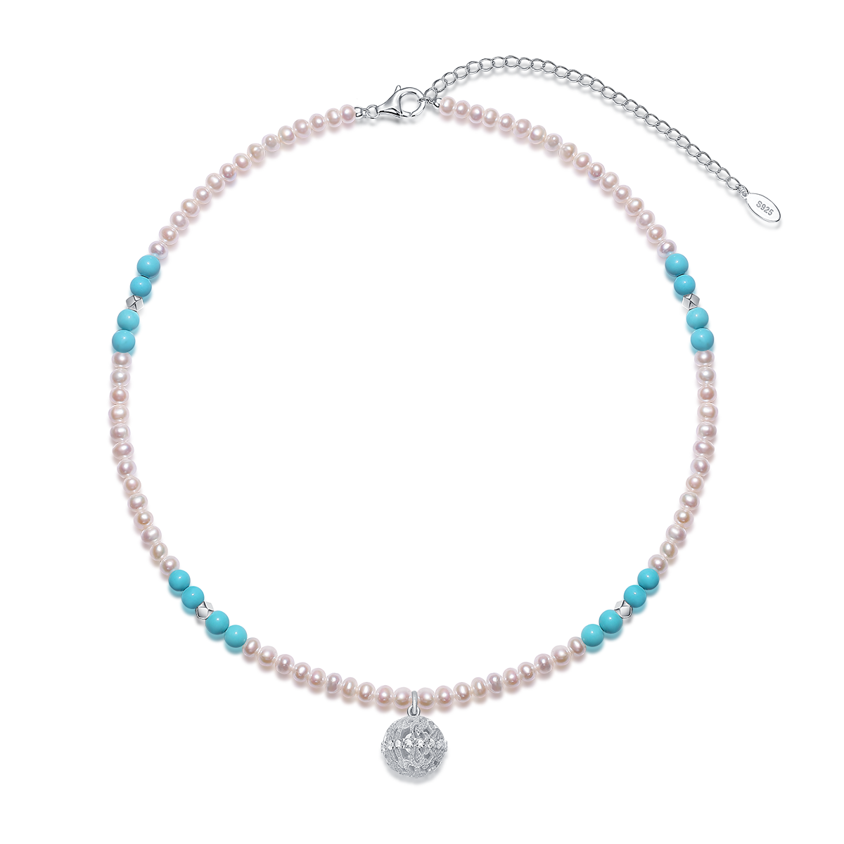 Vine-Set Pearl Short Necklac