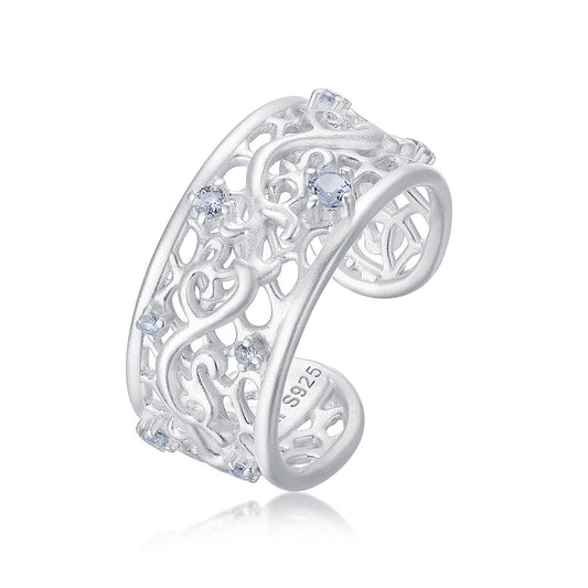 Embossed Vine Lace Ring