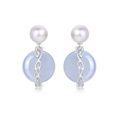 Vine-Set Gemstone Drop Earrings · Ethereal Void