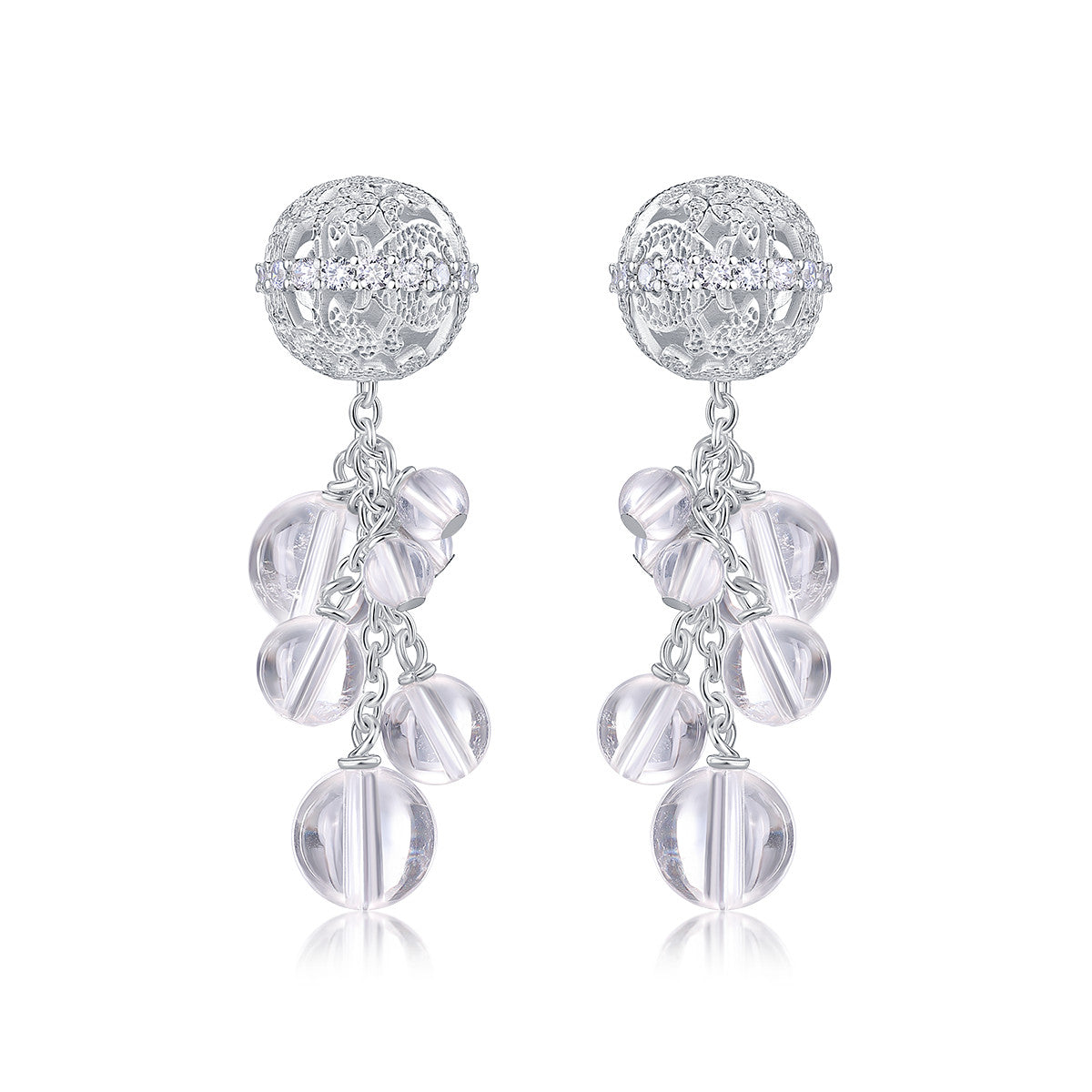 Floating Light Drop Earrings · Ethereal Void (Small)