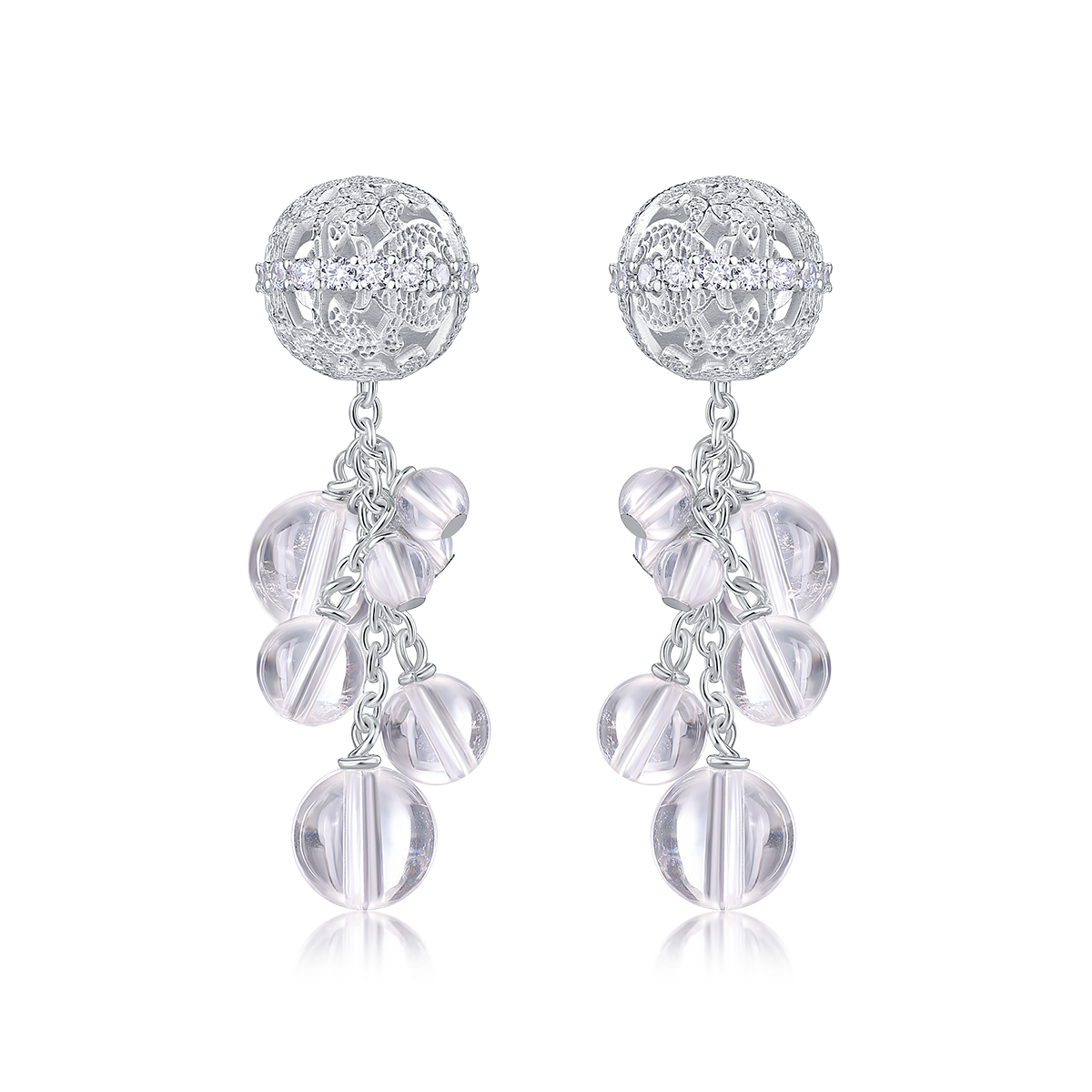 Floating Light Drop Earrings · Ethereal Void (Small)