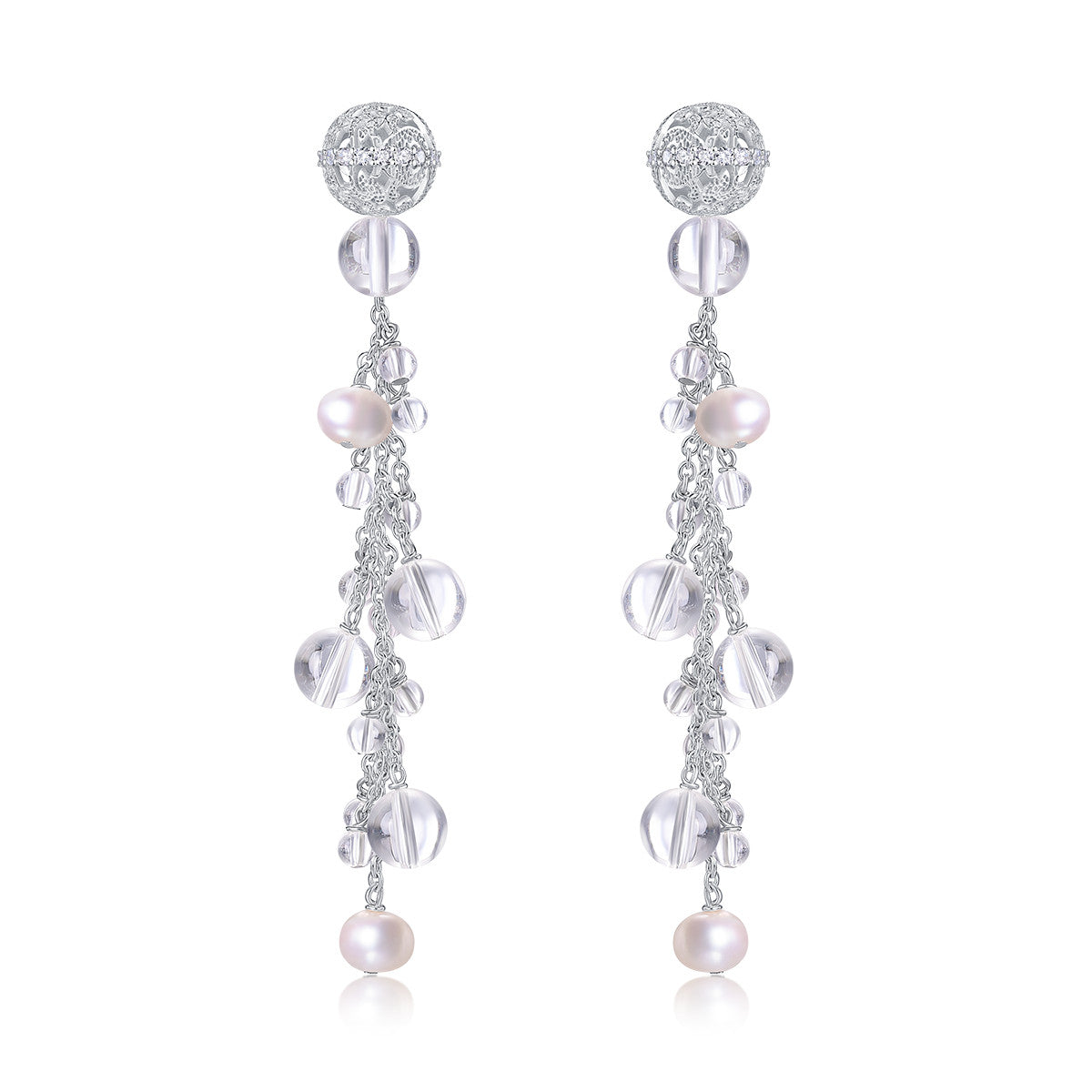 Floating Light Drop Earrings · Ethereal Void (Large)