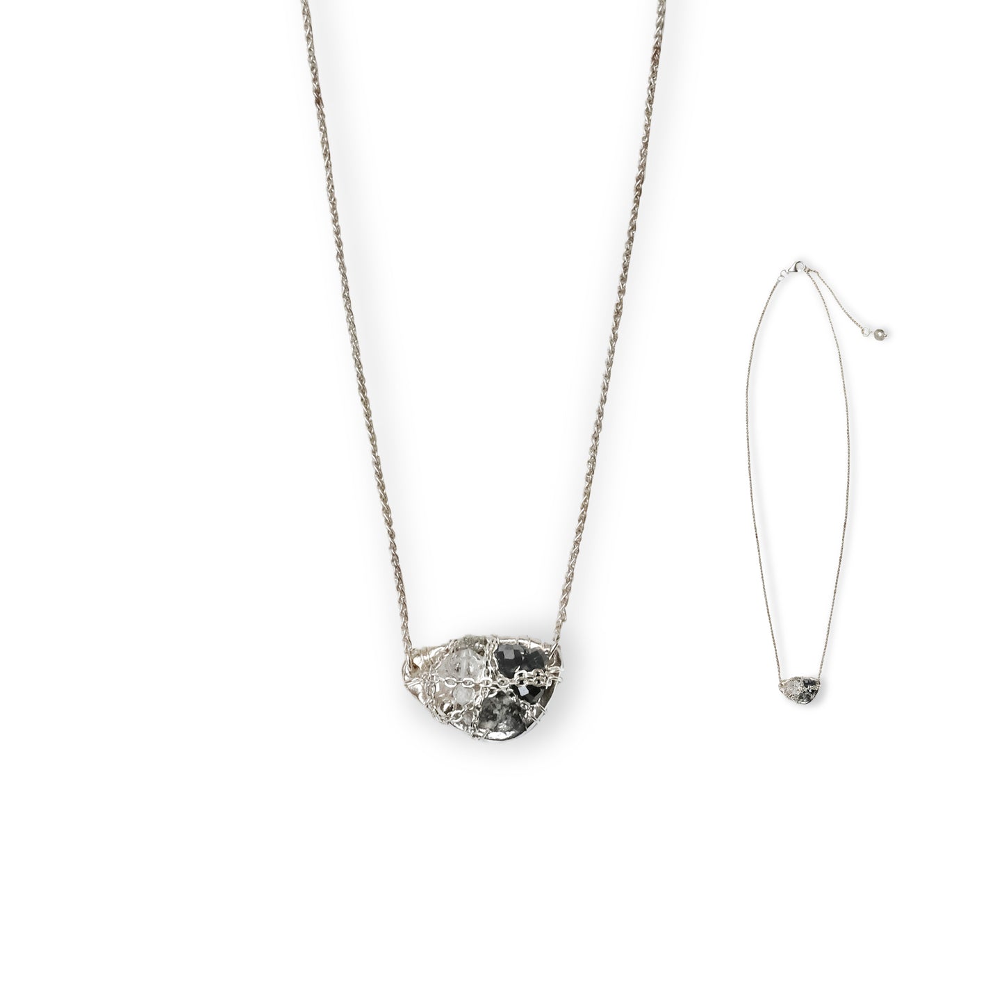 Li Realm Crystal Dome Dazzling Light Trace Mini Necklace