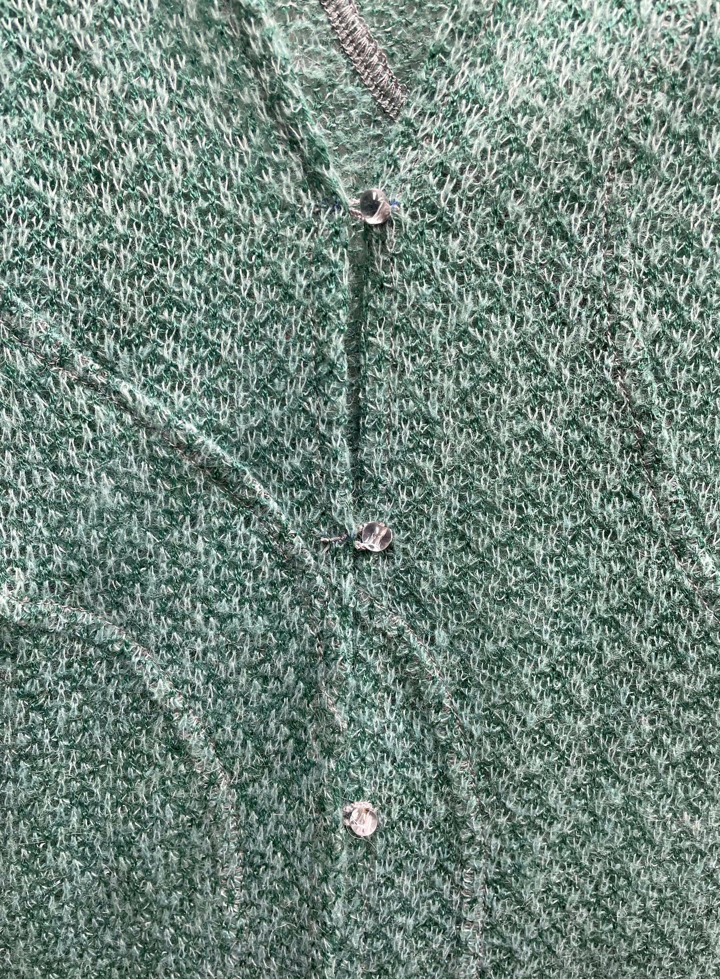 Wool Knit Cardigan with Collar Splicing