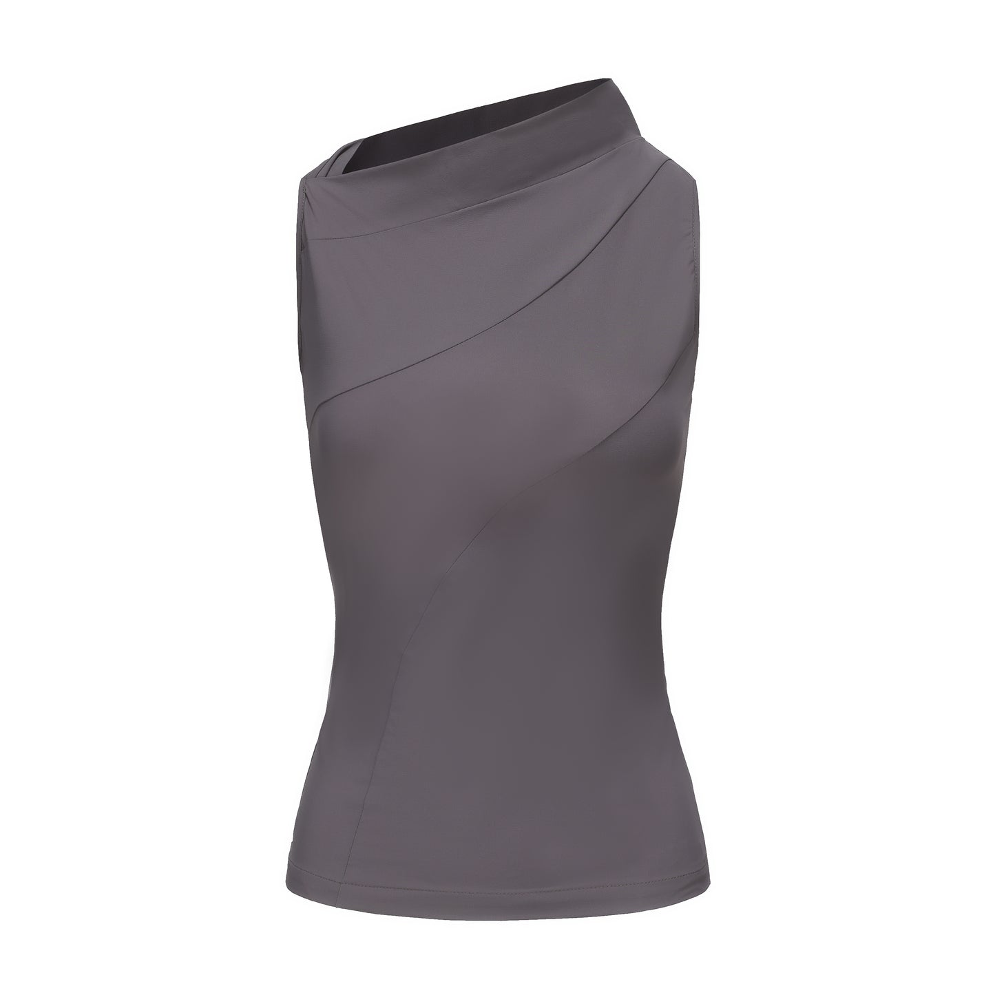 Dark Gray Quick-Dry Fabric Split Back Vest