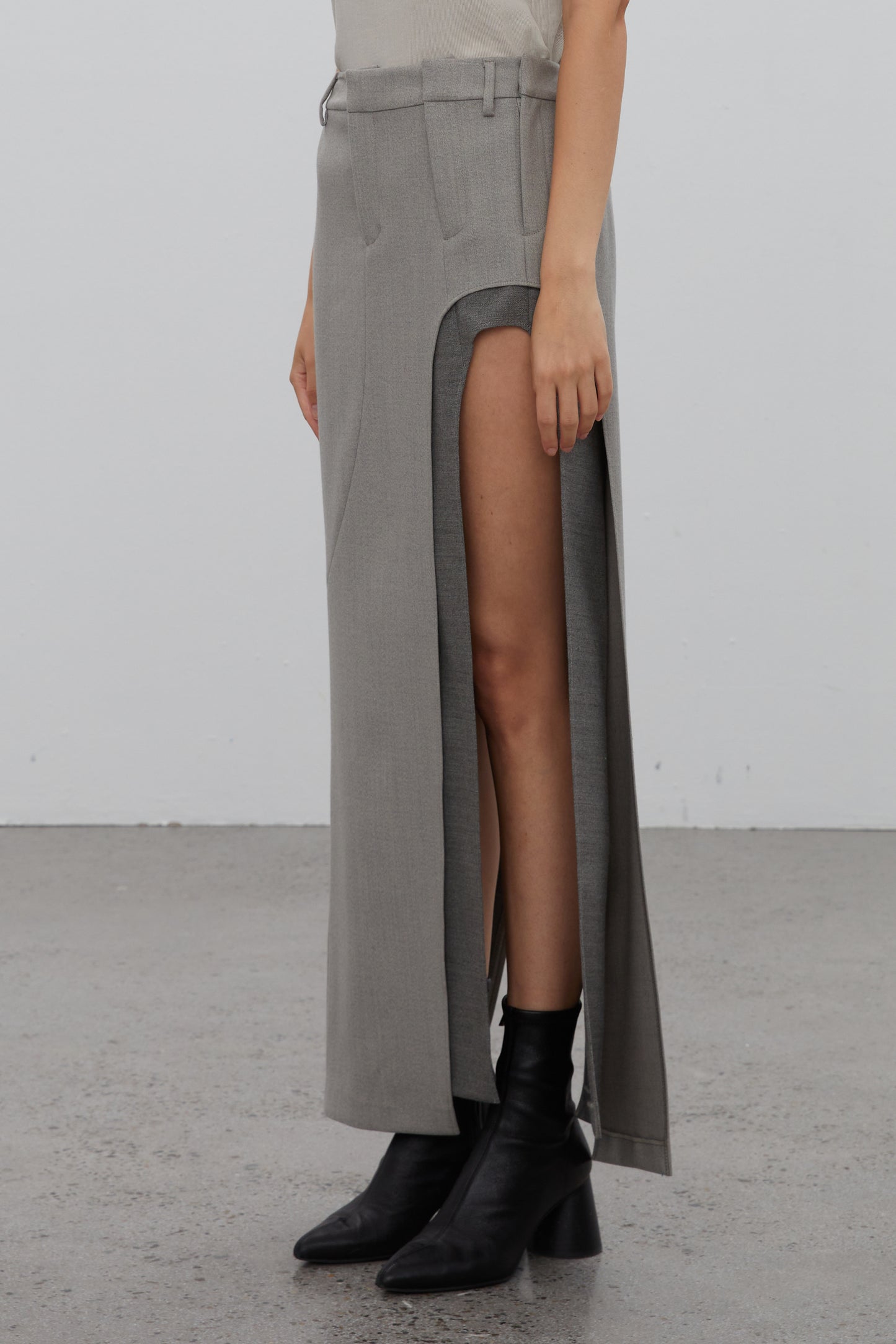 Layered slit skirt
