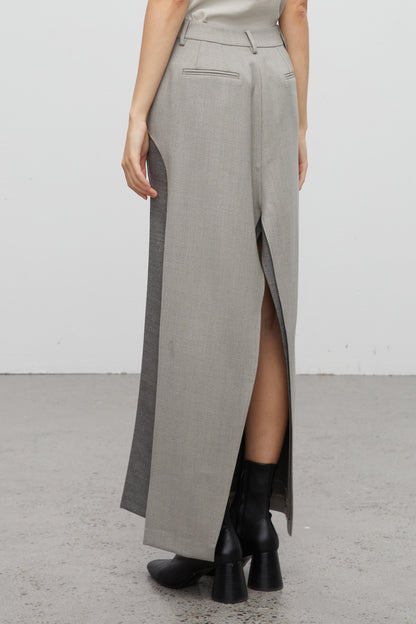 Layered slit skirt