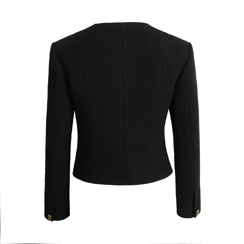 Petal Stitched Contrast Chanel-style Jacket