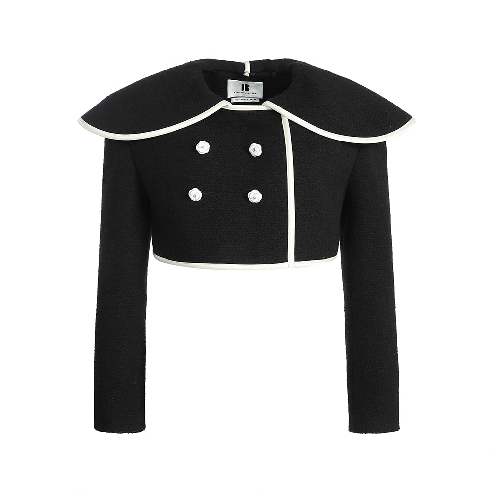 Detachable Collar Chanel-style Short Jacket