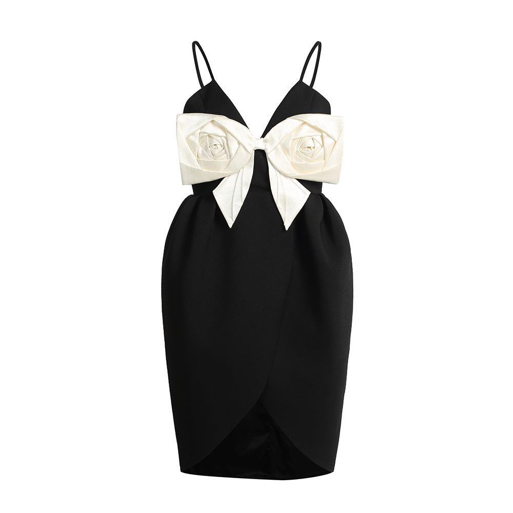 3D Bow Black Suit Camisole