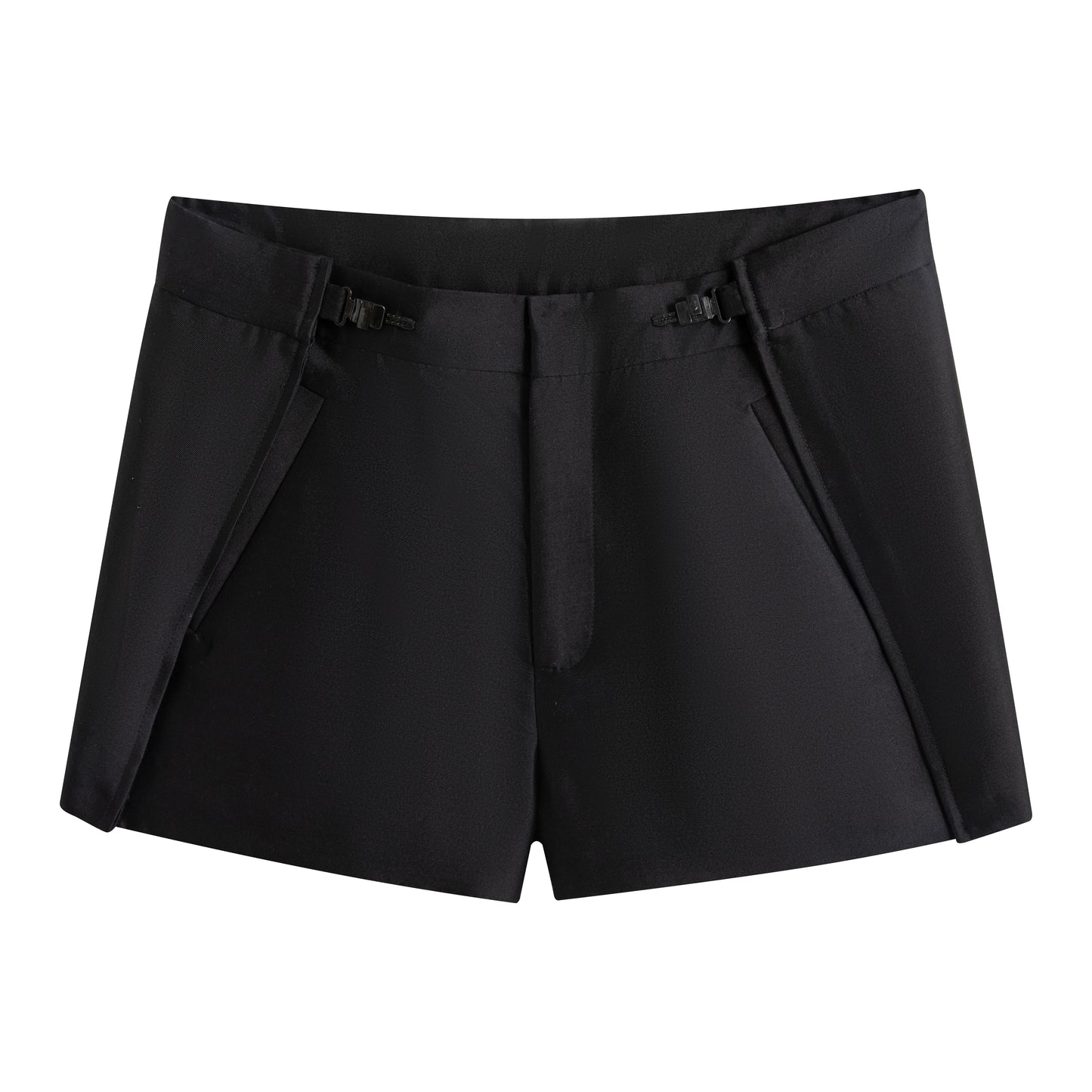 Box-Shaped Pleated Waist Shorts
