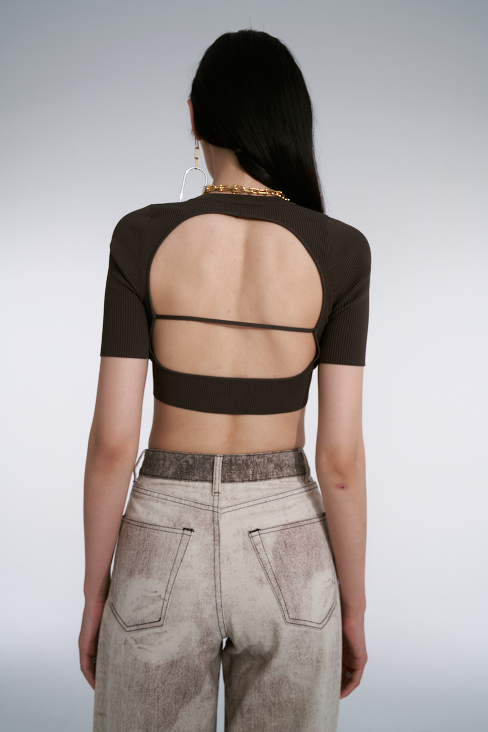Black Backless Camisole