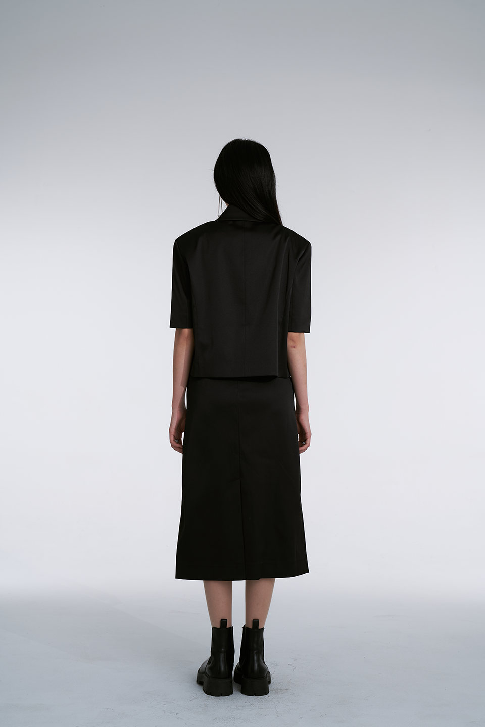 Black Printed Long Skirt