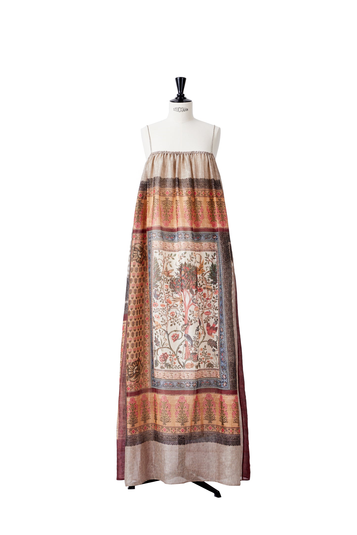 Silk Linen Printed Shift Dress