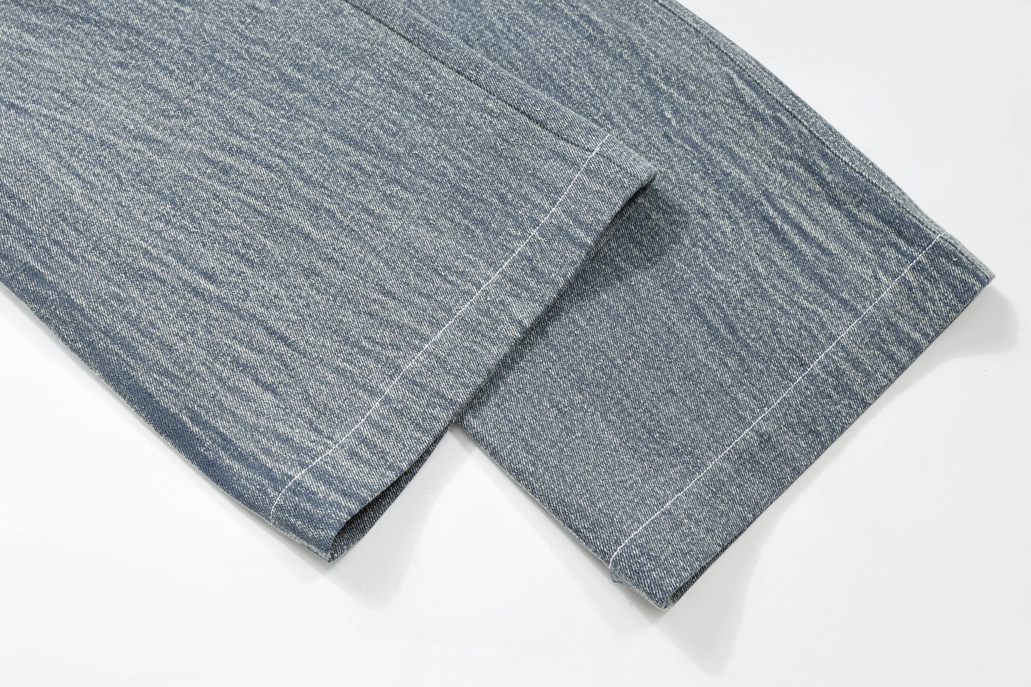 Belted layered jeans