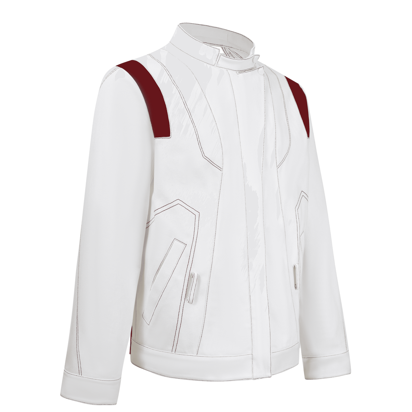 Color-blocked denim jacket