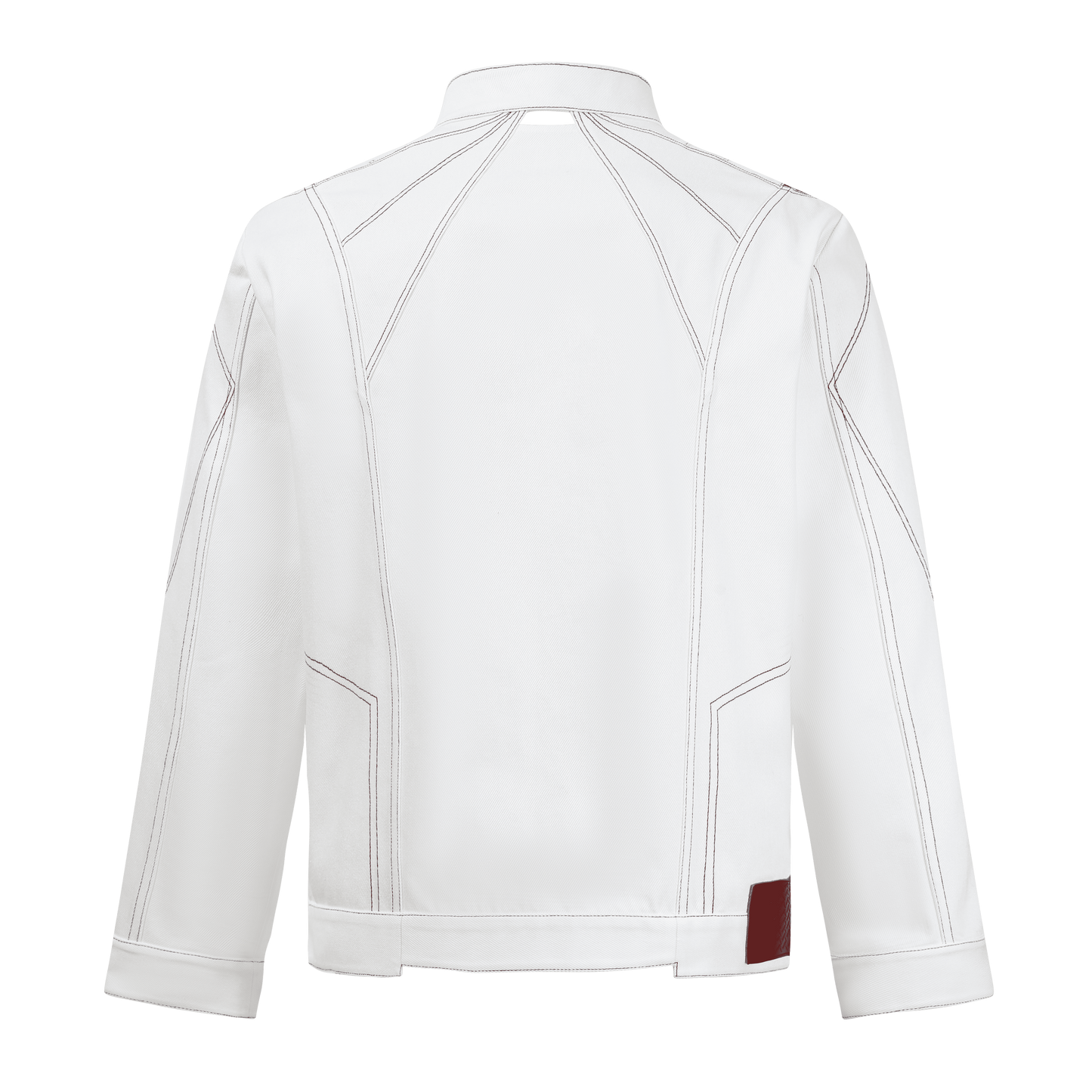 Color-blocked denim jacket