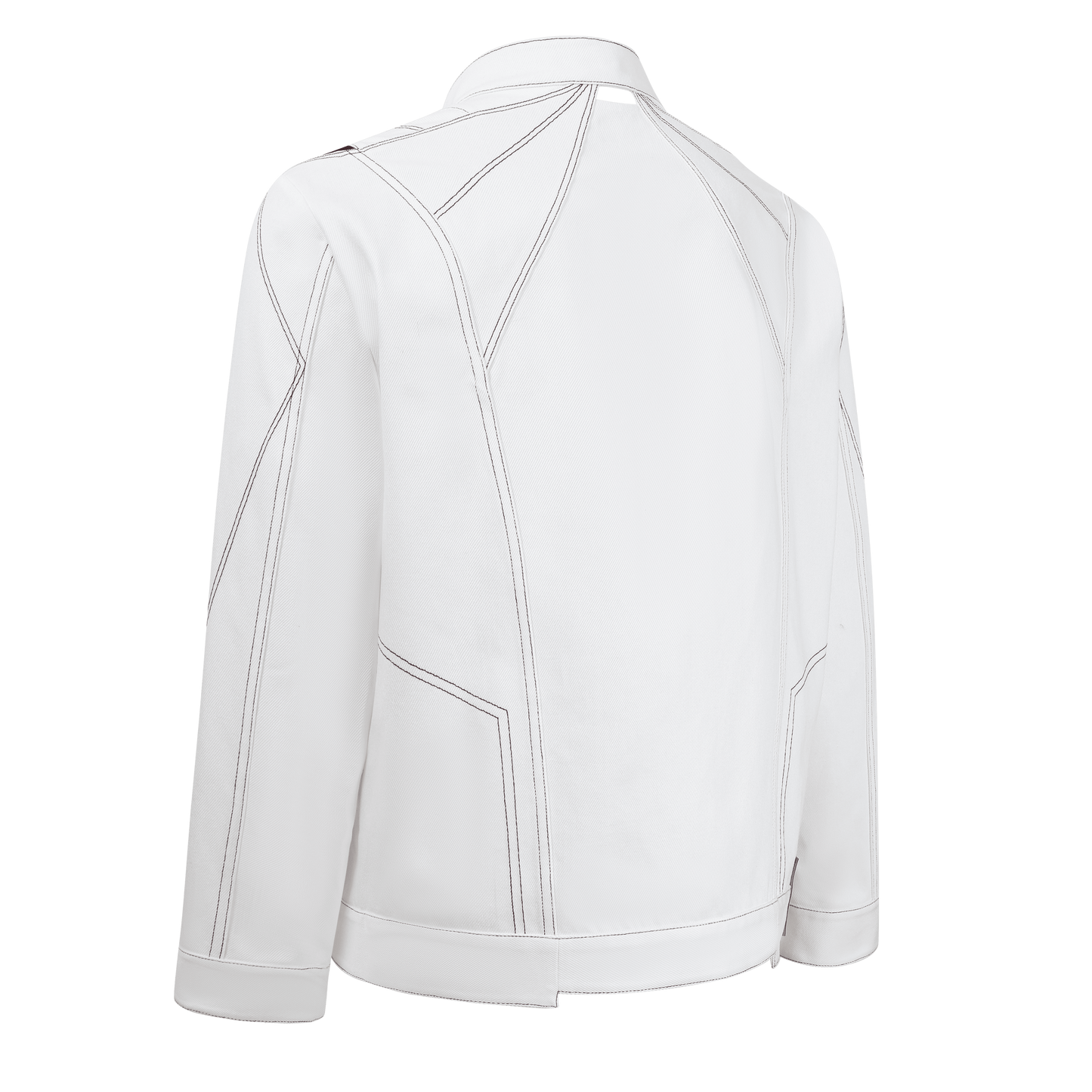 Color-blocked denim jacket