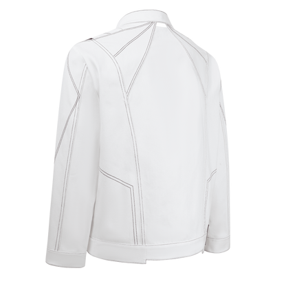 Color-blocked denim jacket