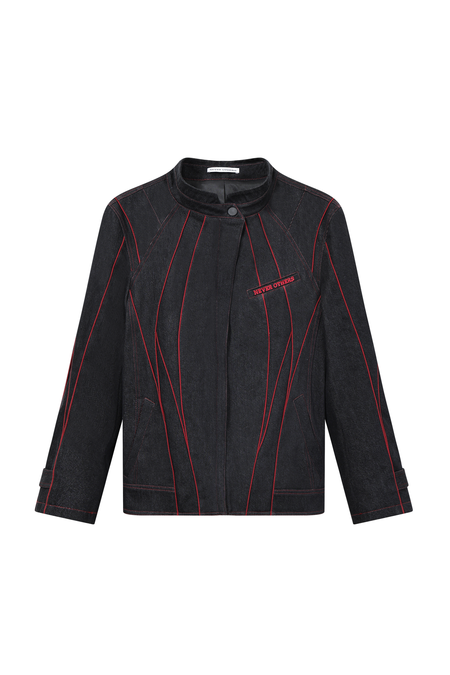 Back three-eyed denim jacket