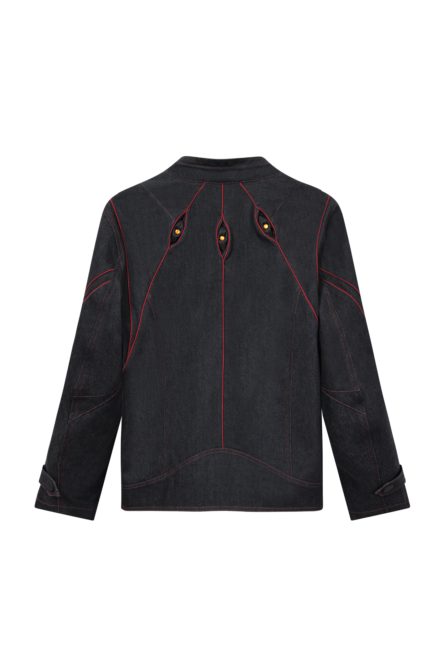 Back three-eyed denim jacket