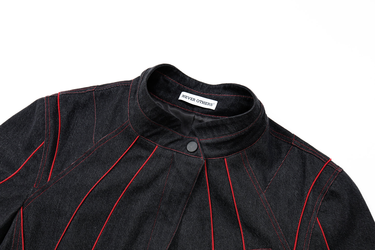 Back three-eyed denim jacket