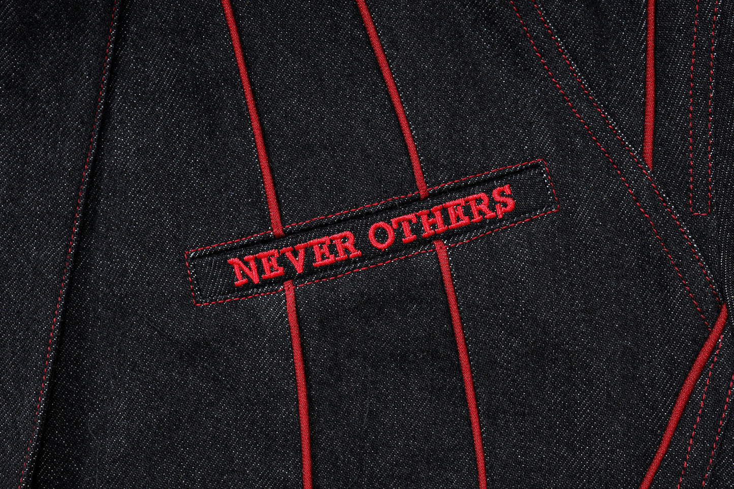 Back three-eyed denim jacket