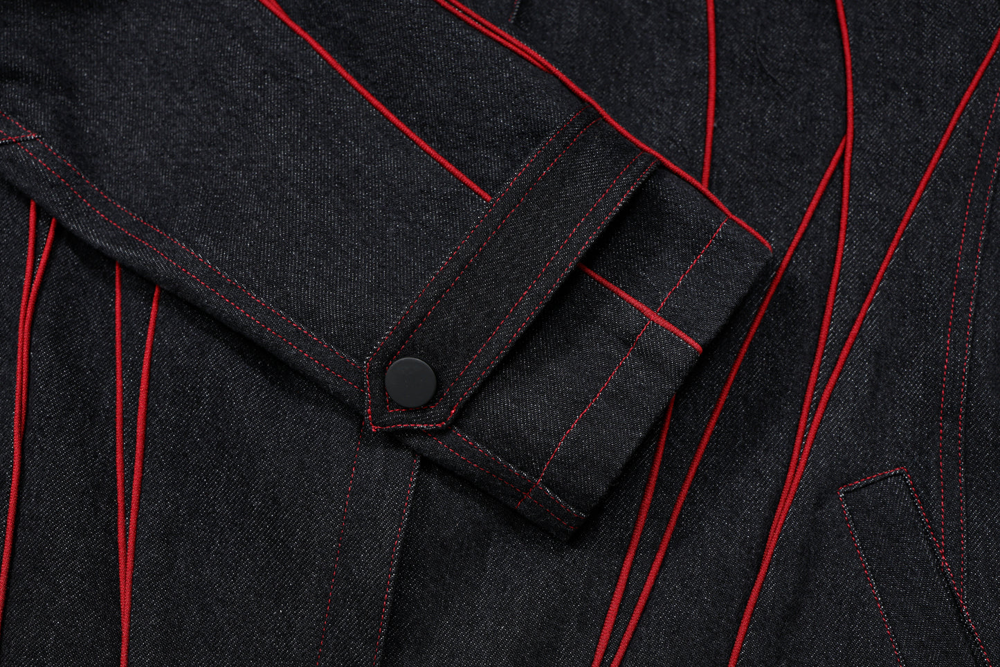 Back three-eyed denim jacket