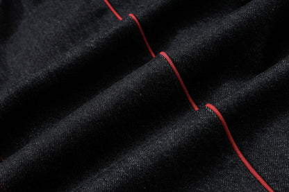 Back three-eyed denim jacket