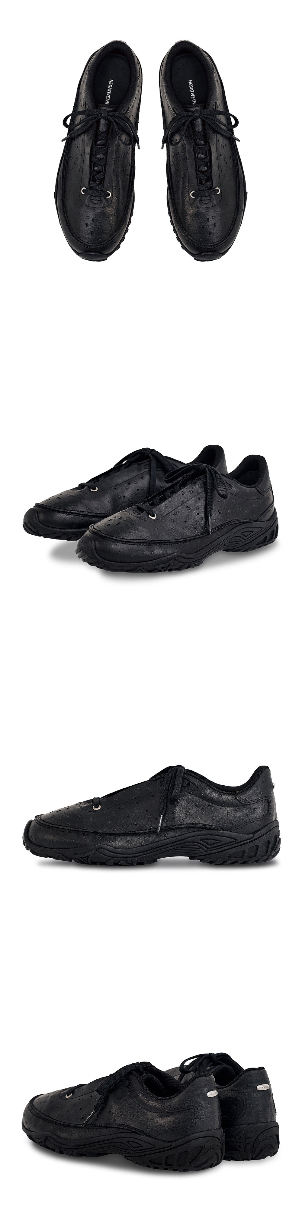 Copenhagen Sneakers_Ostrich leather Black