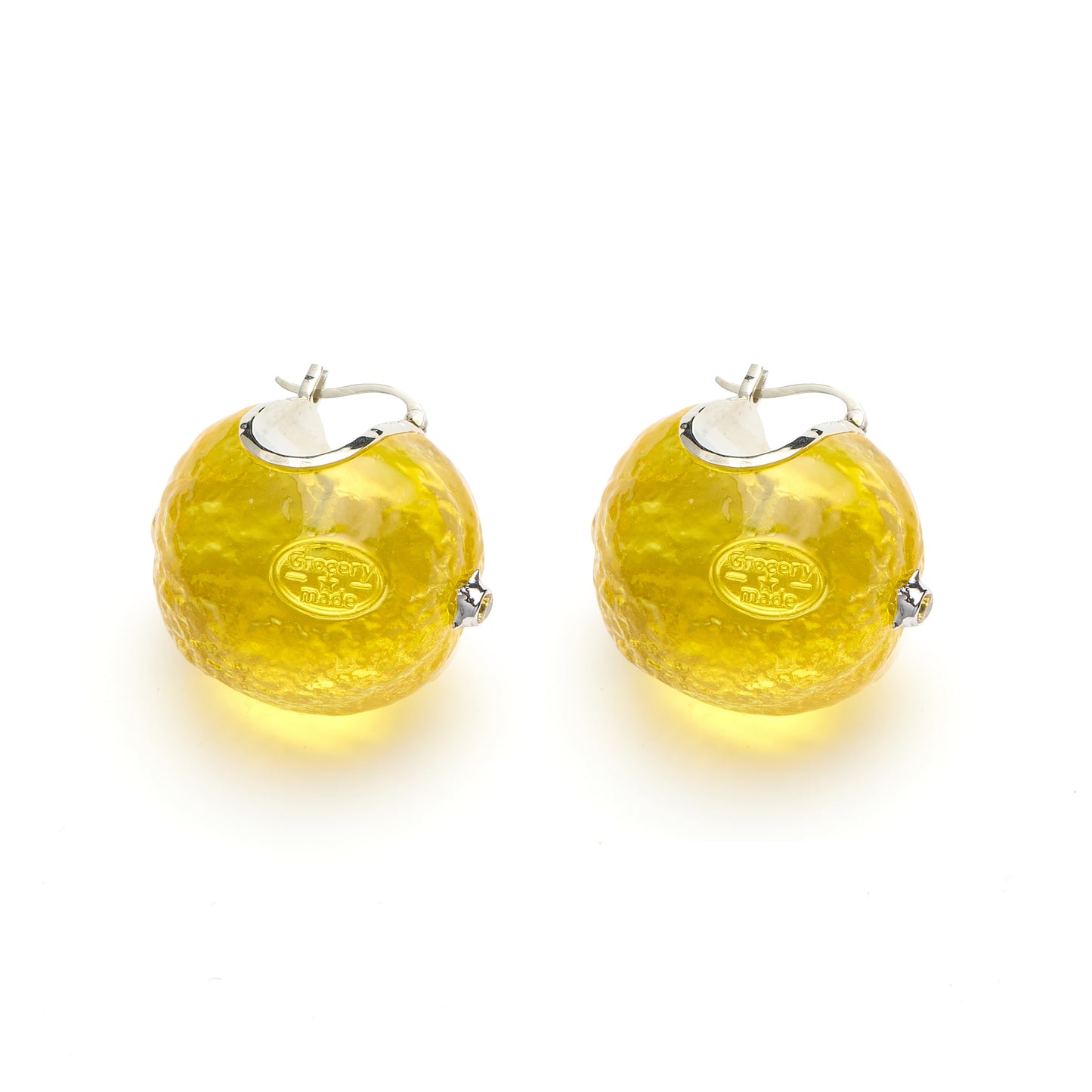 Candy Lemon Drop Earrings (Translucent Yellow)