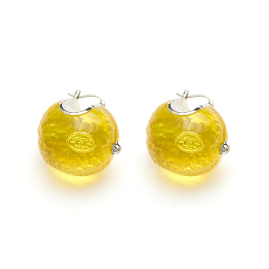 Candy Lemon Drop Earrings (Translucent Yellow)