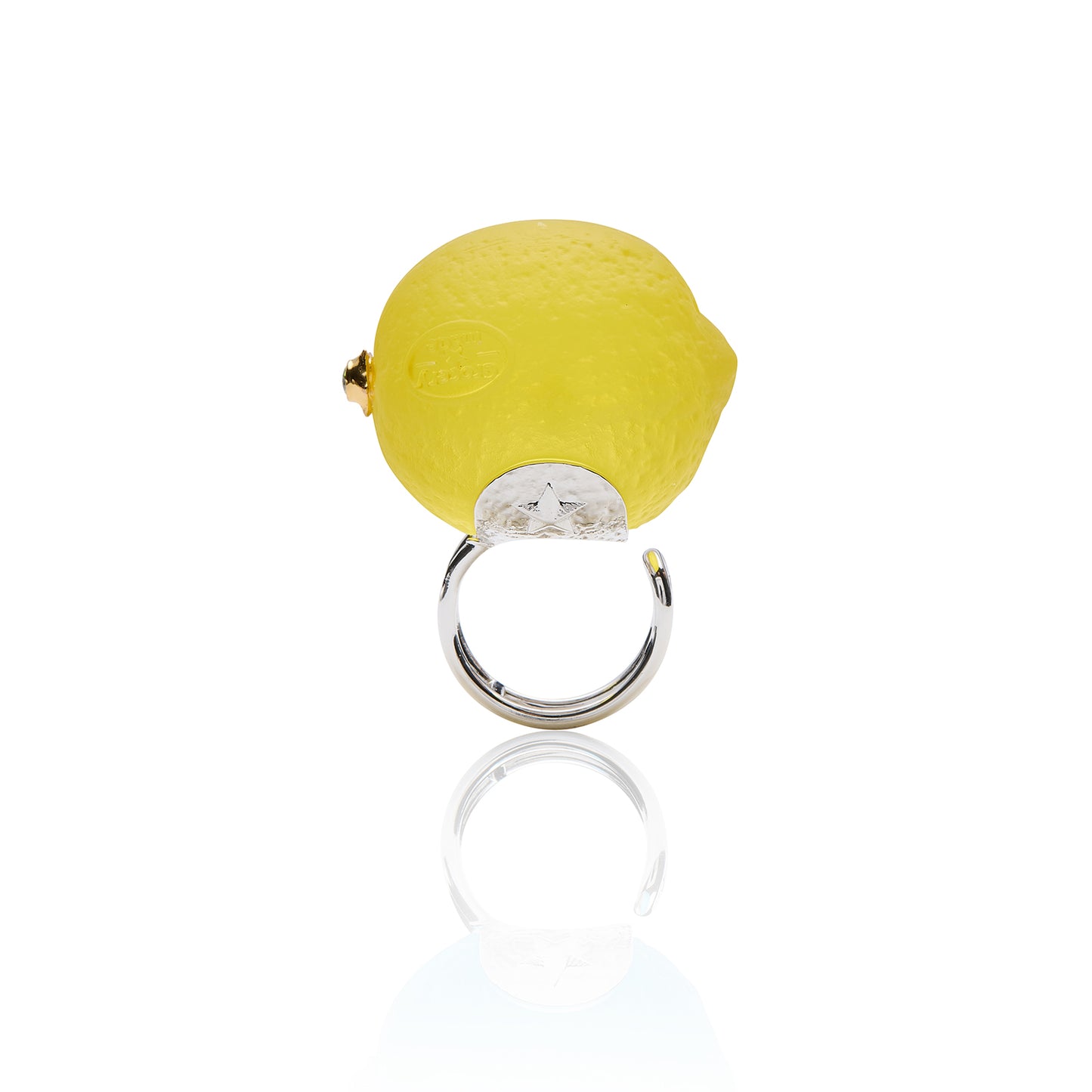 Candy Lemon Statement Ring (Frosted Lemon Yellow)