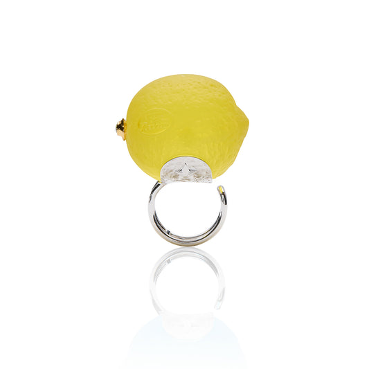 Candy Lemon Statement Ring (Frosted Lemon Yellow)