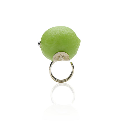 Candy Lemon Statement Ring (Frosted Light Green)