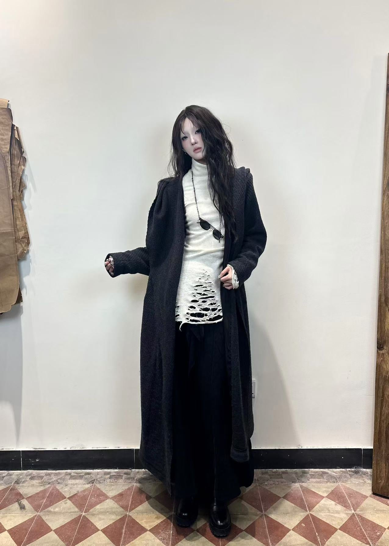 Witch hoodie wool coat 2.0