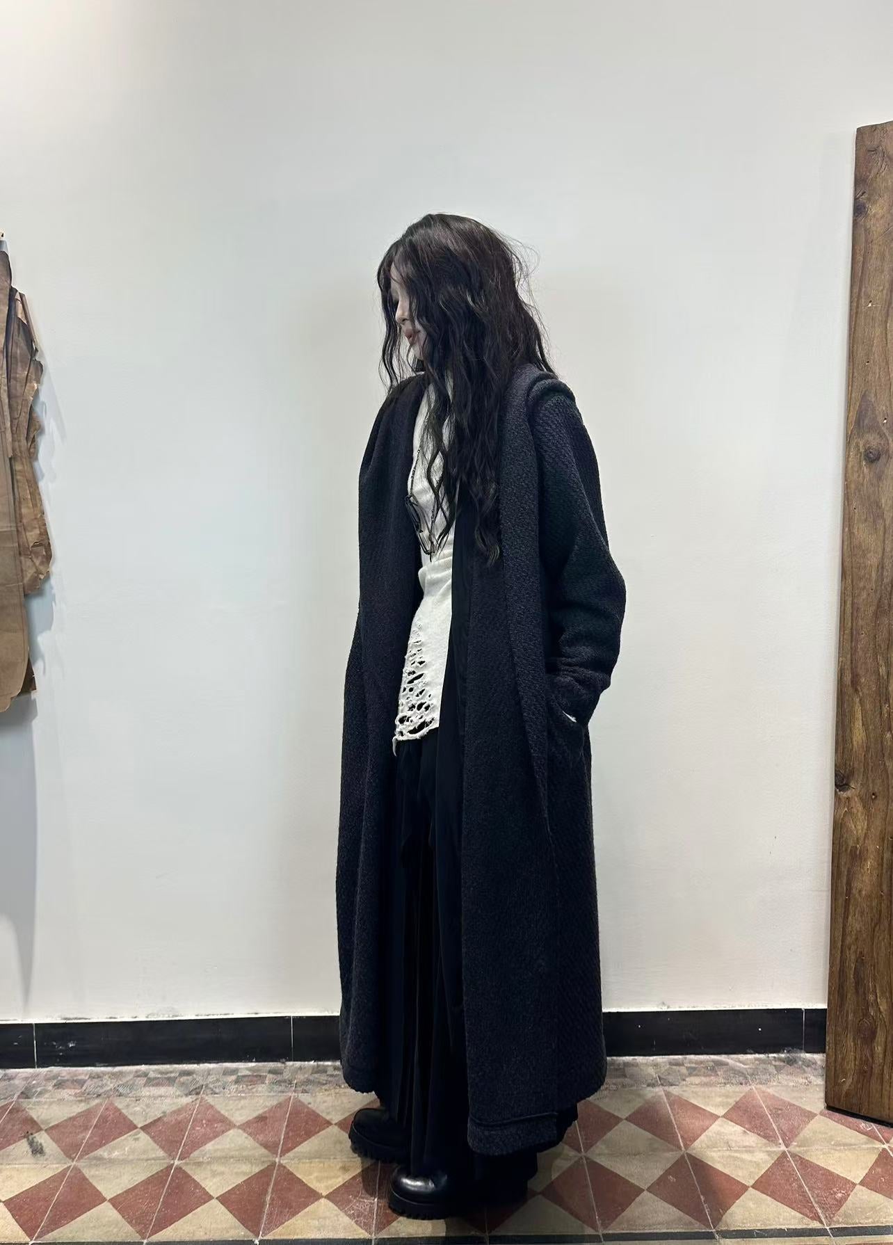 Witch hoodie wool coat 2.0