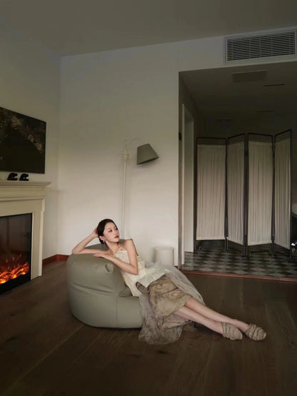 Little Swan Tulle Skirt - Washed Dyed Tea Color