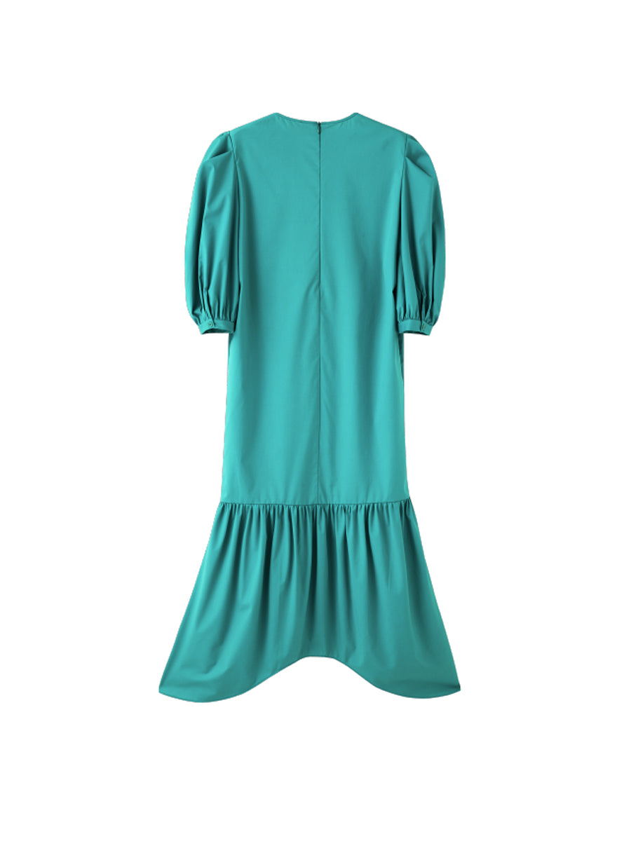 Loose-Fit Pleated Dress