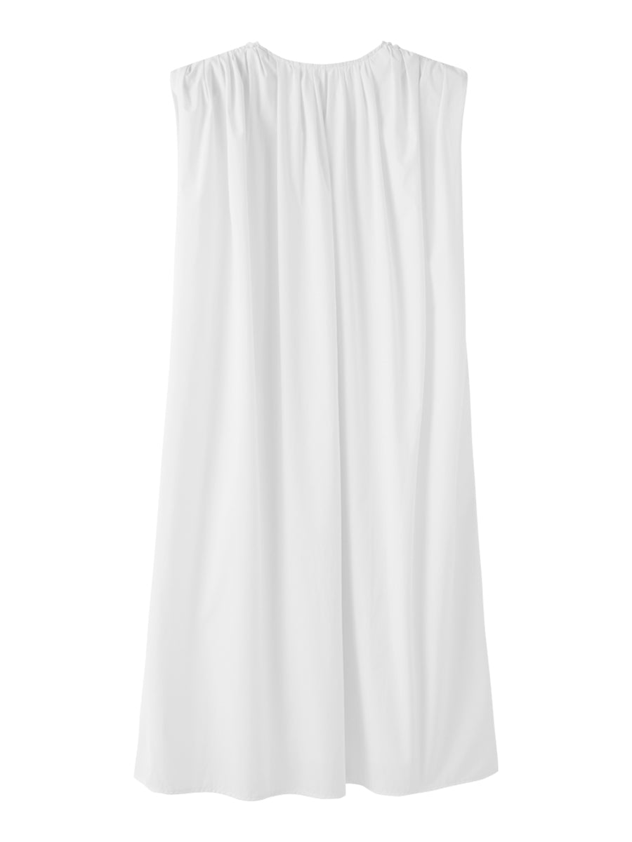 Pleated Wide Shoulder Dress