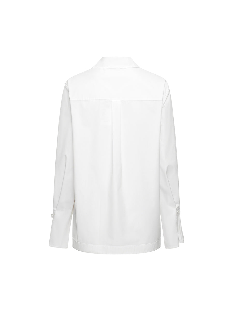 Straight Fit Arc Hem Shirt