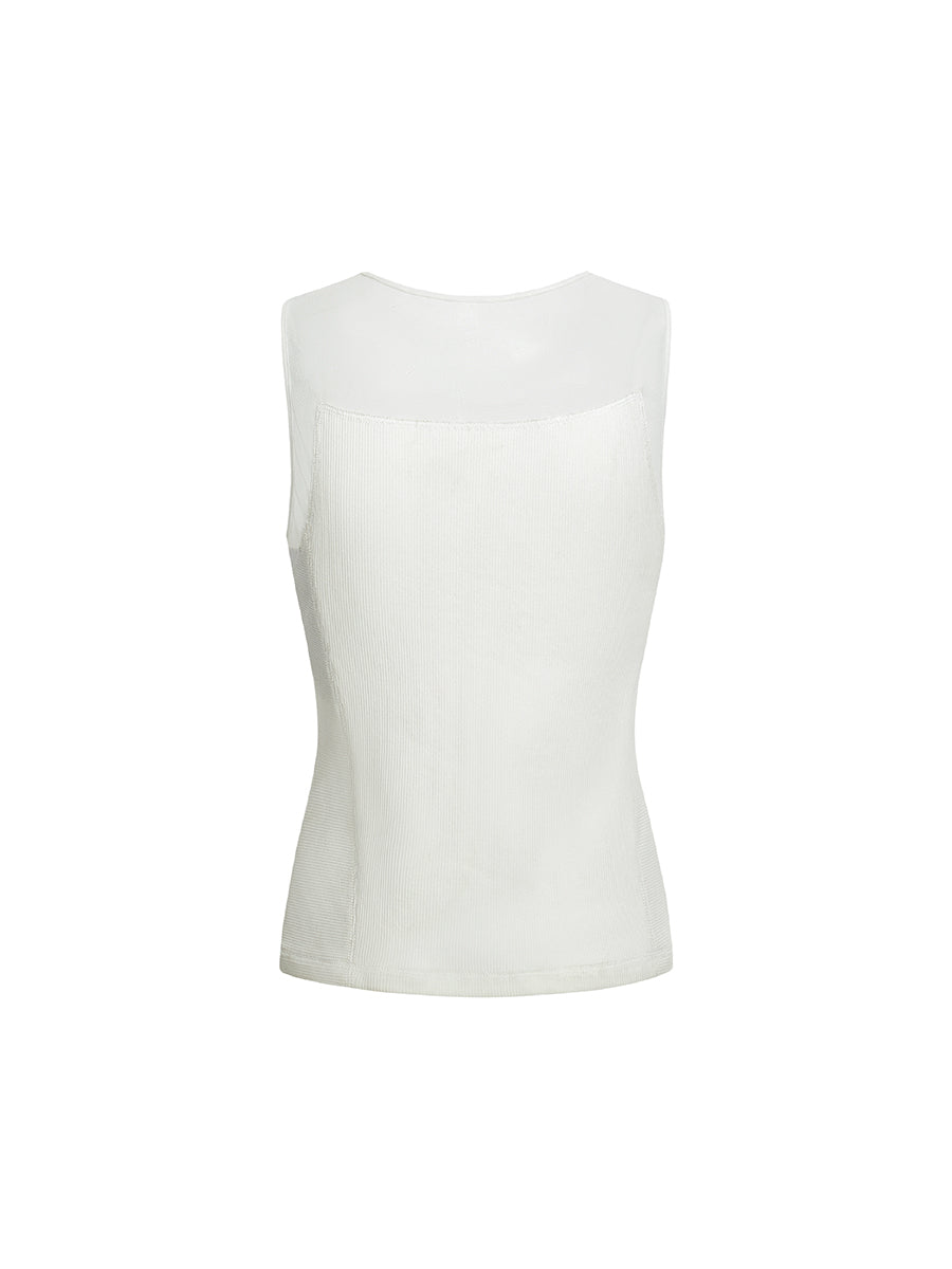 Ribbed Panel Tank Top